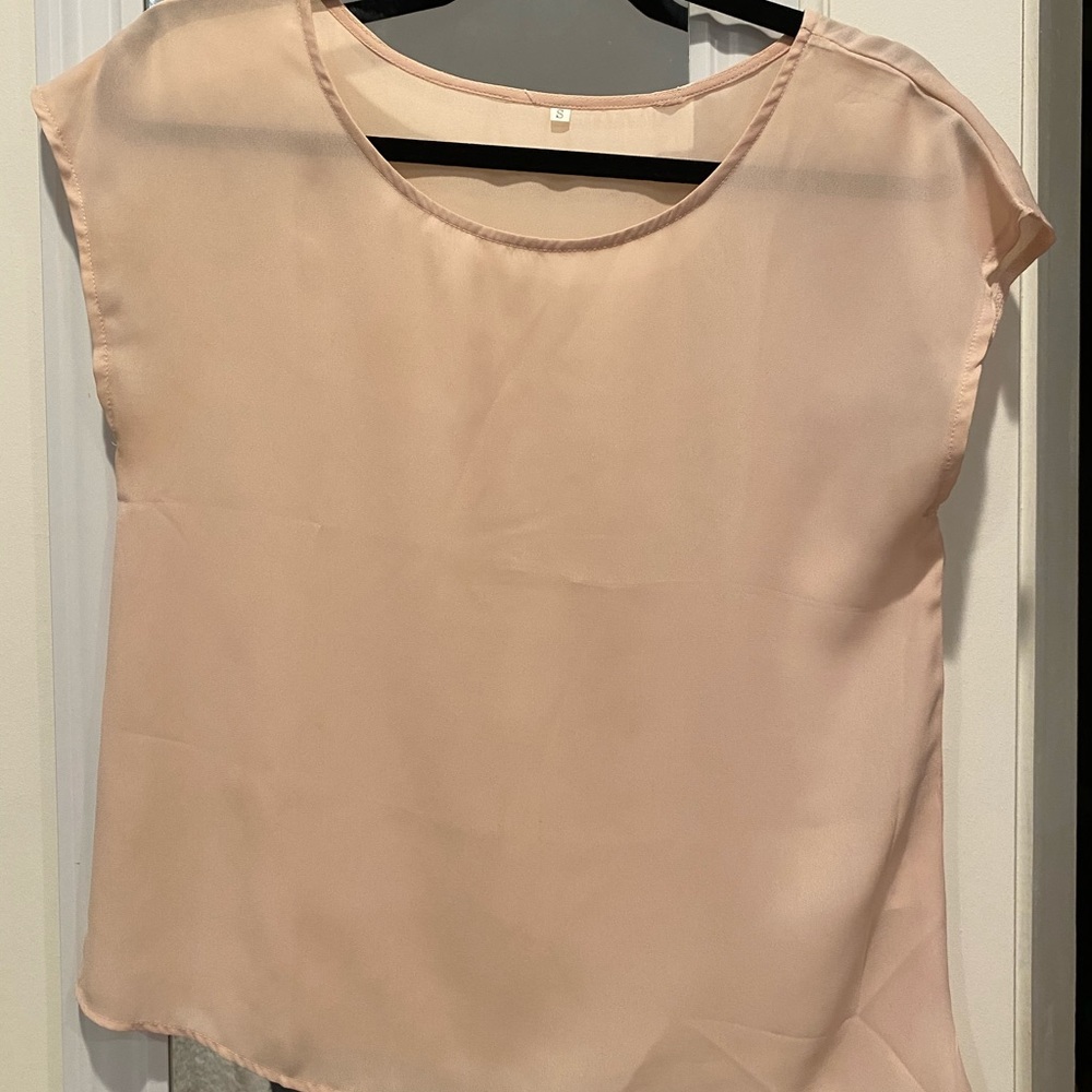 Dusty Rose Short Sleeve A-Line Tie Side Top